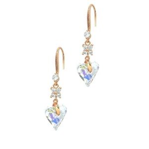 Iridescent Diamond Heart Earring 18k laminated gold